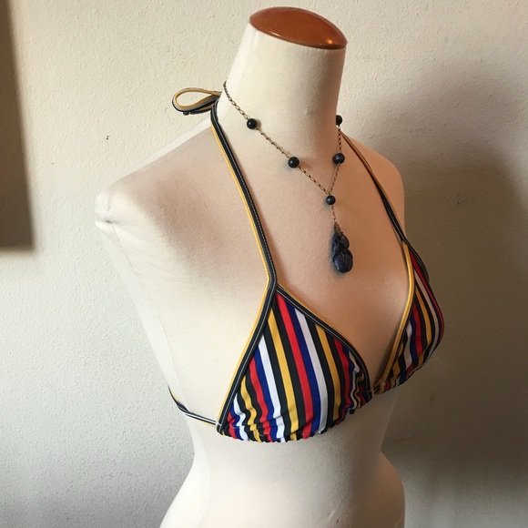 American Apparel triangle striped bikini top - Picture 7 of 8